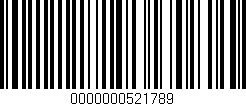 Código de barras (EAN, GTIN, SKU, ISBN): '0000000521789'