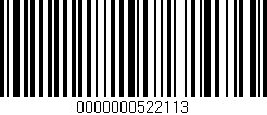 Código de barras (EAN, GTIN, SKU, ISBN): '0000000522113'