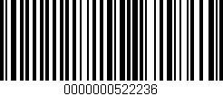 Código de barras (EAN, GTIN, SKU, ISBN): '0000000522236'