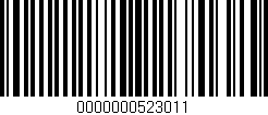Código de barras (EAN, GTIN, SKU, ISBN): '0000000523011'