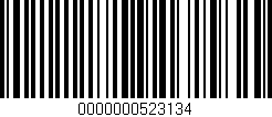Código de barras (EAN, GTIN, SKU, ISBN): '0000000523134'