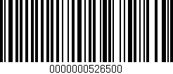 Código de barras (EAN, GTIN, SKU, ISBN): '0000000526500'