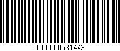 Código de barras (EAN, GTIN, SKU, ISBN): '0000000531443'