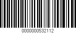 Código de barras (EAN, GTIN, SKU, ISBN): '0000000532112'