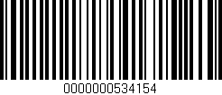 Código de barras (EAN, GTIN, SKU, ISBN): '0000000534154'