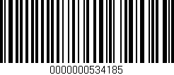 Código de barras (EAN, GTIN, SKU, ISBN): '0000000534185'