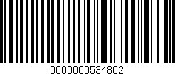 Código de barras (EAN, GTIN, SKU, ISBN): '0000000534802'