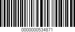 Código de barras (EAN, GTIN, SKU, ISBN): '0000000534871'