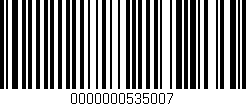 Código de barras (EAN, GTIN, SKU, ISBN): '0000000535007'