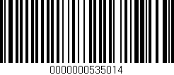 Código de barras (EAN, GTIN, SKU, ISBN): '0000000535014'