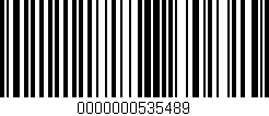 Código de barras (EAN, GTIN, SKU, ISBN): '0000000535489'