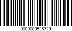 Código de barras (EAN, GTIN, SKU, ISBN): '0000000535779'