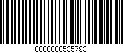 Código de barras (EAN, GTIN, SKU, ISBN): '0000000535793'