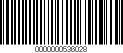 Código de barras (EAN, GTIN, SKU, ISBN): '0000000536028'