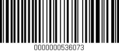 Código de barras (EAN, GTIN, SKU, ISBN): '0000000536073'