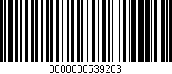 Código de barras (EAN, GTIN, SKU, ISBN): '0000000539203'