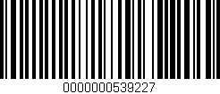 Código de barras (EAN, GTIN, SKU, ISBN): '0000000539227'