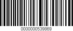 Código de barras (EAN, GTIN, SKU, ISBN): '0000000539869'