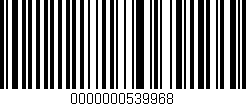 Código de barras (EAN, GTIN, SKU, ISBN): '0000000539968'