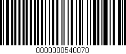 Código de barras (EAN, GTIN, SKU, ISBN): '0000000540070'
