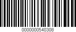 Código de barras (EAN, GTIN, SKU, ISBN): '0000000540308'