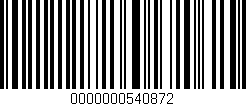 Código de barras (EAN, GTIN, SKU, ISBN): '0000000540872'