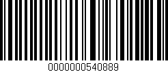 Código de barras (EAN, GTIN, SKU, ISBN): '0000000540889'
