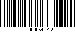 Código de barras (EAN, GTIN, SKU, ISBN): '0000000542722'