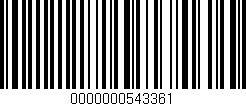 Código de barras (EAN, GTIN, SKU, ISBN): '0000000543361'