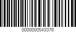Código de barras (EAN, GTIN, SKU, ISBN): '0000000543378'