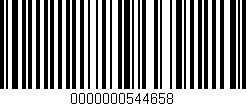 Código de barras (EAN, GTIN, SKU, ISBN): '0000000544658'
