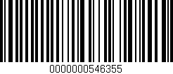 Código de barras (EAN, GTIN, SKU, ISBN): '0000000546355'