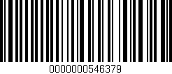 Código de barras (EAN, GTIN, SKU, ISBN): '0000000546379'