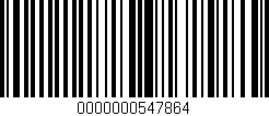 Código de barras (EAN, GTIN, SKU, ISBN): '0000000547864'
