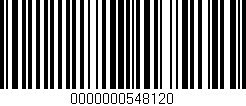 Código de barras (EAN, GTIN, SKU, ISBN): '0000000548120'