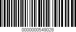 Código de barras (EAN, GTIN, SKU, ISBN): '0000000549028'