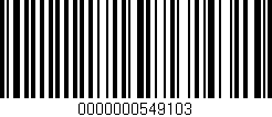 Código de barras (EAN, GTIN, SKU, ISBN): '0000000549103'
