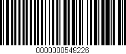Código de barras (EAN, GTIN, SKU, ISBN): '0000000549226'