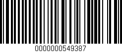 Código de barras (EAN, GTIN, SKU, ISBN): '0000000549387'