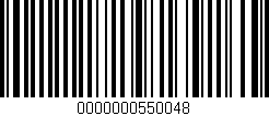 Código de barras (EAN, GTIN, SKU, ISBN): '0000000550048'