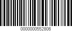 Código de barras (EAN, GTIN, SKU, ISBN): '0000000552806'