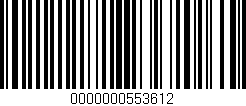 Código de barras (EAN, GTIN, SKU, ISBN): '0000000553612'