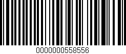 Código de barras (EAN, GTIN, SKU, ISBN): '0000000558556'