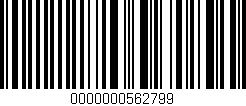 Código de barras (EAN, GTIN, SKU, ISBN): '0000000562799'