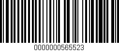 Código de barras (EAN, GTIN, SKU, ISBN): '0000000565523'