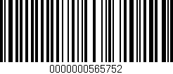 Código de barras (EAN, GTIN, SKU, ISBN): '0000000565752'