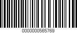 Código de barras (EAN, GTIN, SKU, ISBN): '0000000565769'