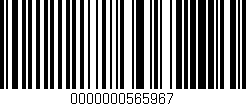Código de barras (EAN, GTIN, SKU, ISBN): '0000000565967'