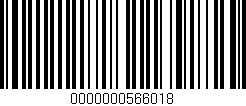Código de barras (EAN, GTIN, SKU, ISBN): '0000000566018'