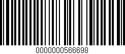 Código de barras (EAN, GTIN, SKU, ISBN): '0000000566698'
